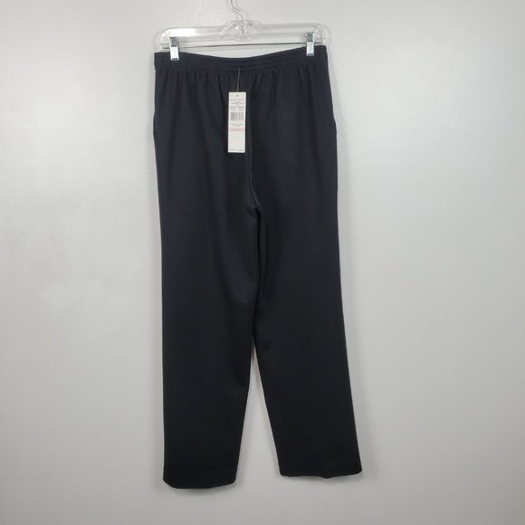 Alfred Dunner Black Pull-On Proportioned Straight Leg Pants W/Pockets NWT M (10) - Picture 5 of 12